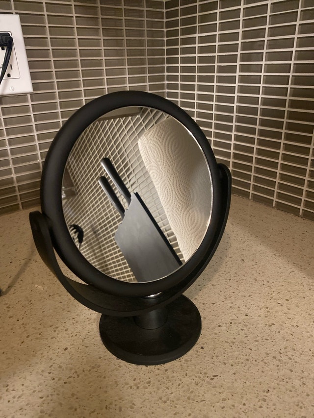 Black Tabletop Vanity Mirror - photo 2