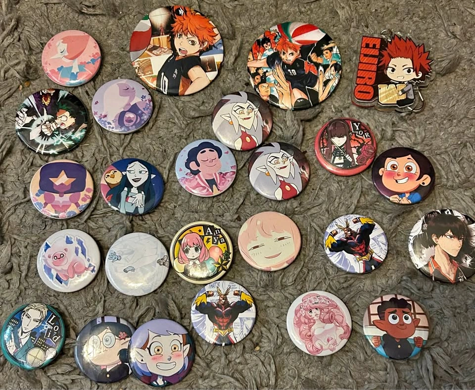 Pins - Steven Universe, My Hero Academia, Haikyu!!, Spy X Family