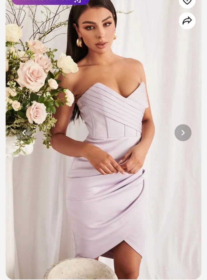 BNWT Lavish Alice satin pleated corset bandeau midi dress - photo 3