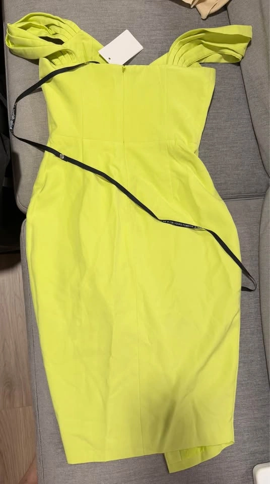 BNWT Lavish Alice off shoulder pleated wrap midi dress (size US6 - photo 5