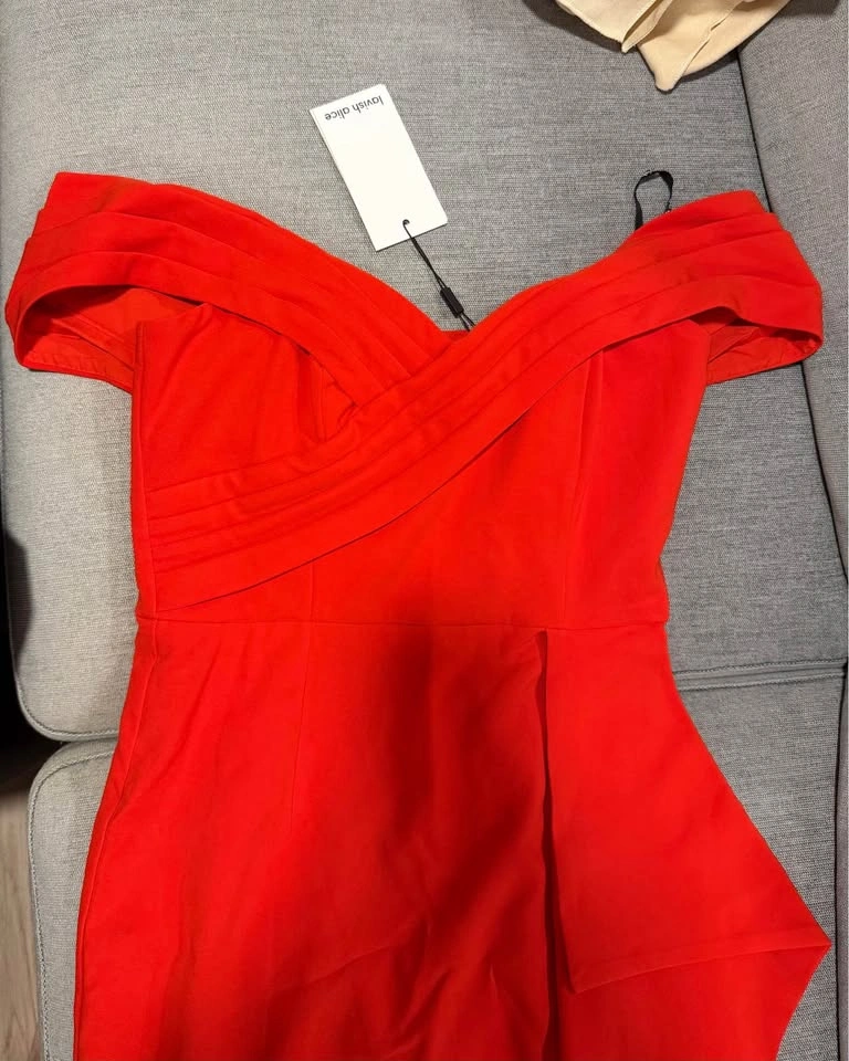 BNWT Lavish Alice pleated bardot midi dress (size US6/UK10) - photo 5