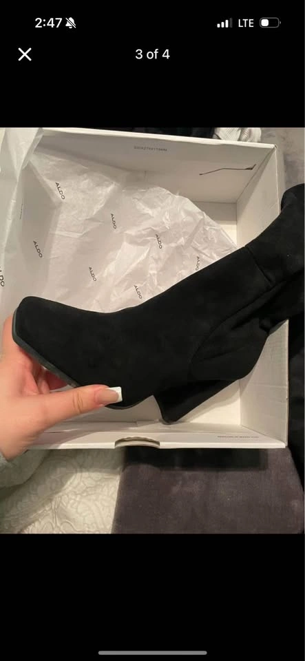 Knee high suede boots - photo 3