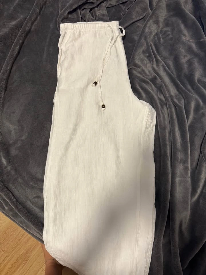 Wide leg flowy white pants - photo 4