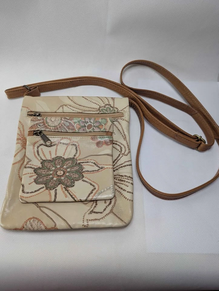 Vera Pelle Floral Leather Crossbody Bag - photo 2