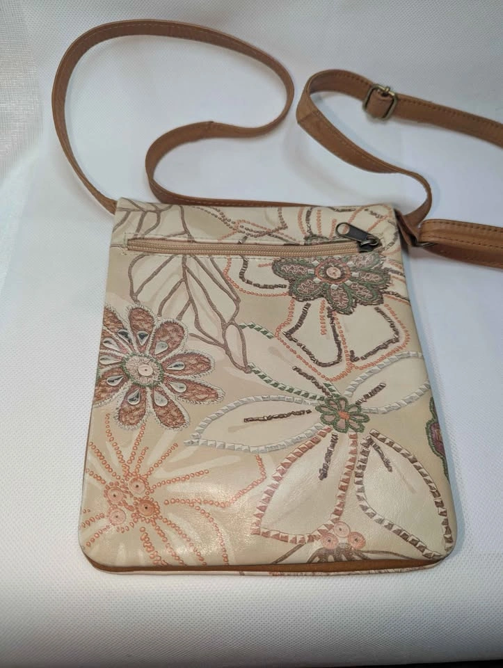 Vera Pelle Floral Leather Crossbody Bag - photo 3