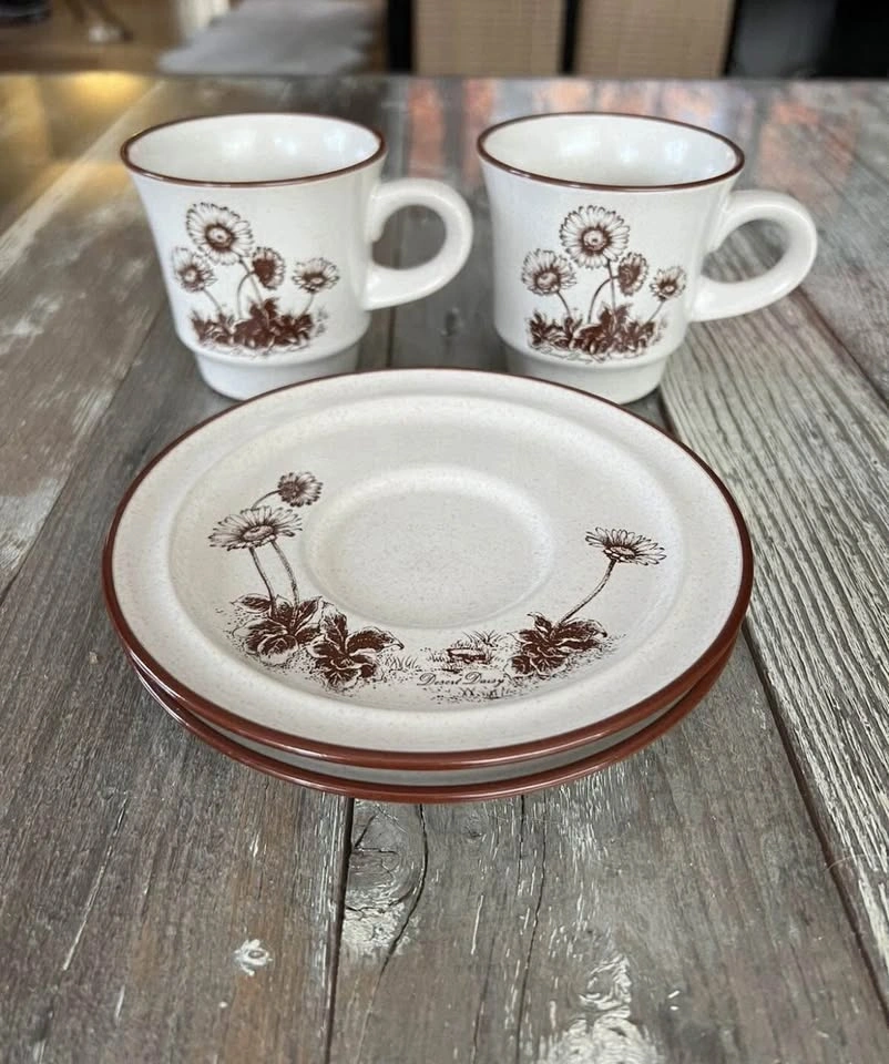 Stoneware Noritake Desert Flowers Set Of 2 Coffee Cup & Saucer - photo 3