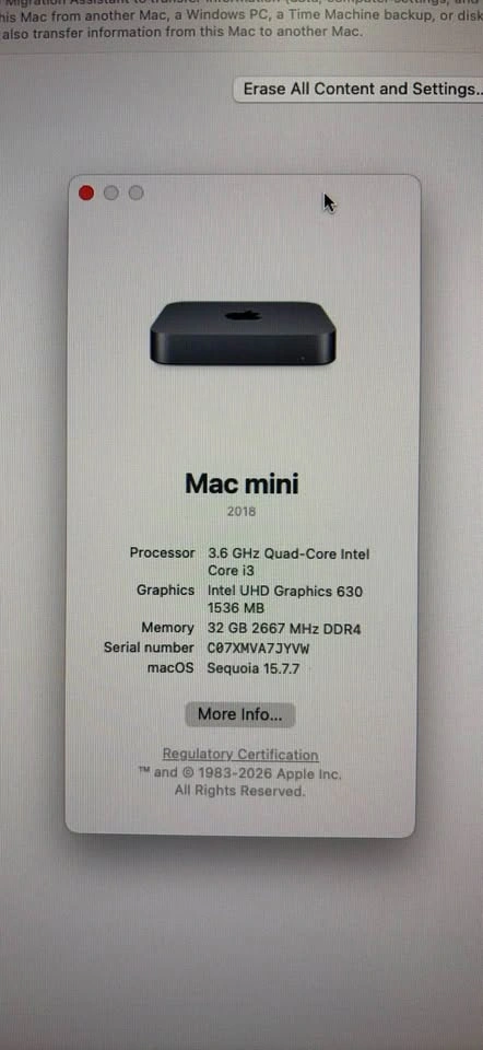 Apple Mac mini i3 32GB RAM - photo 2