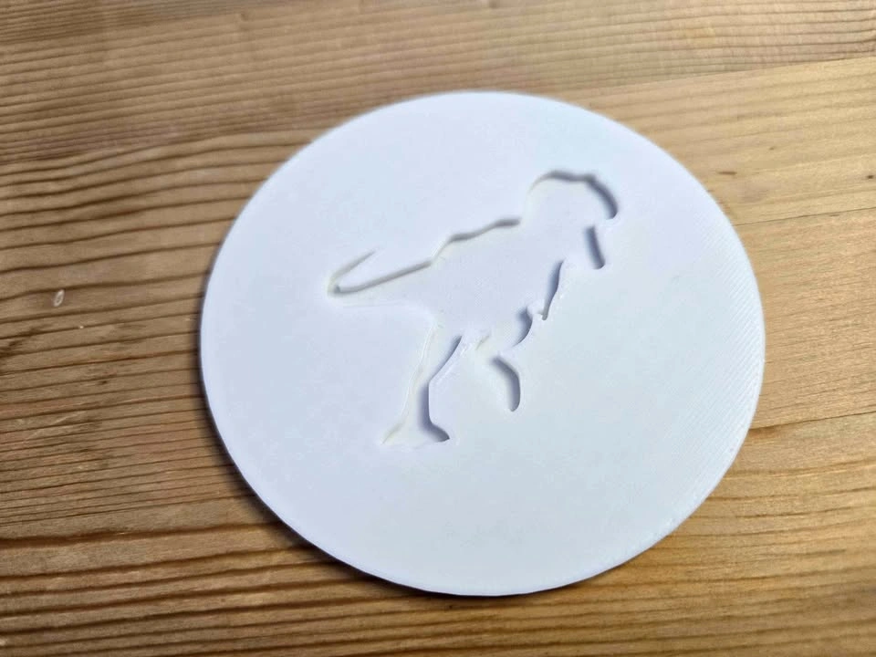 Dinosaur Coaster – White (3D Printed)