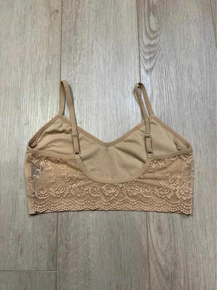 TAHARI Ribbed Cropped Tan Cami Tank - Size XL - photo 2