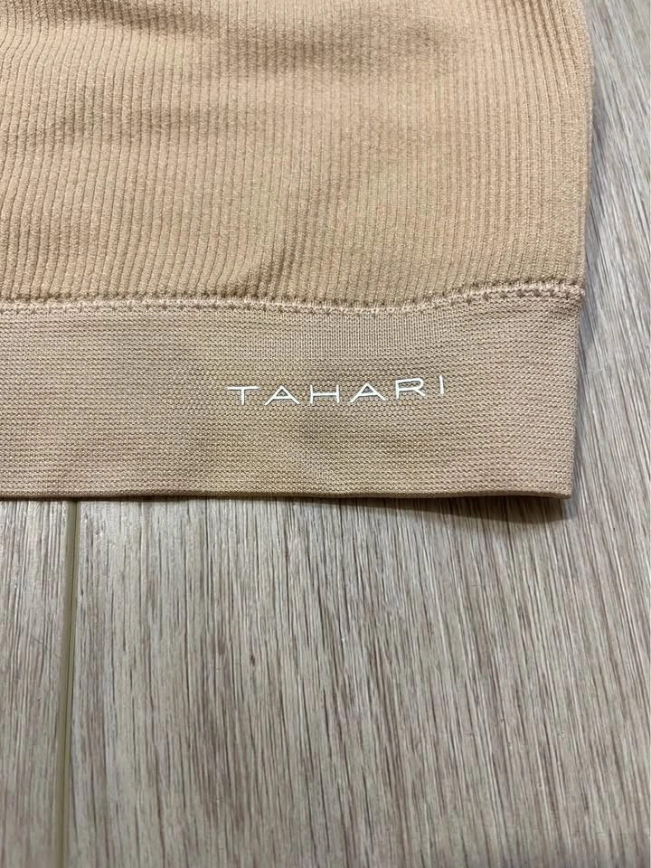 TAHARI Ribbed Cropped Tan Cami Tank - Size XL - photo 3