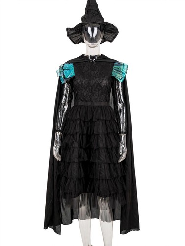 Girls Halloween Witch Costume - Black Tulle Dress + Witch Hat +