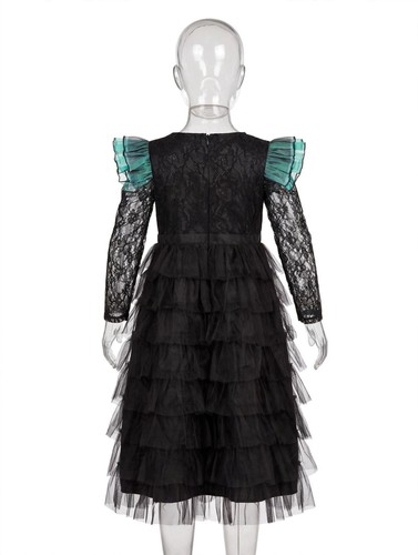 Girls Halloween Witch Costume - Black Tulle Dress + Witch Hat + - photo 2