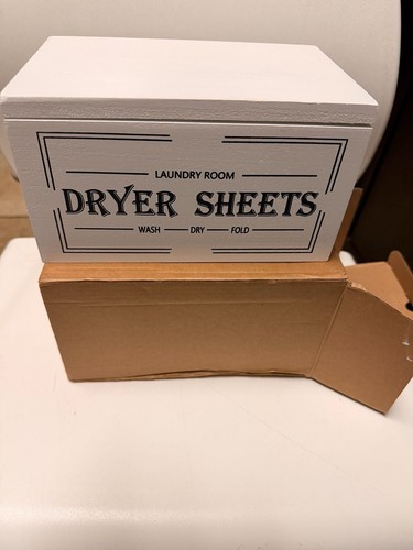 Dryer Sheet Holder with Hinged Decor Fabric Softener Dispenser