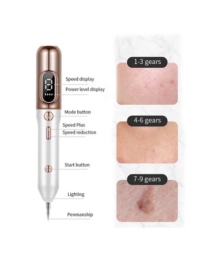 9-Level LCD Laser Plasma Pen for Skin Tag, Mole, and Spot Remova - photo 5