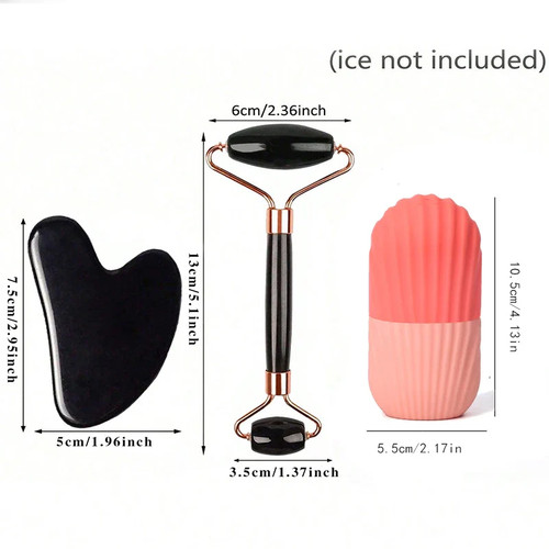 1/2/3pcs Ice Roller Gua Sha Face Roller set - photo 3