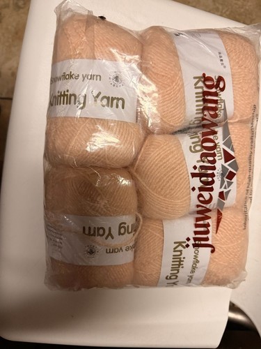 Jiuweidiaowang Snowflake Knitting Yarn, Peach, 6-Pack - photo 3