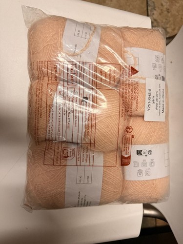 Jiuweidiaowang Snowflake Knitting Yarn, Peach, 6-Pack - photo 4