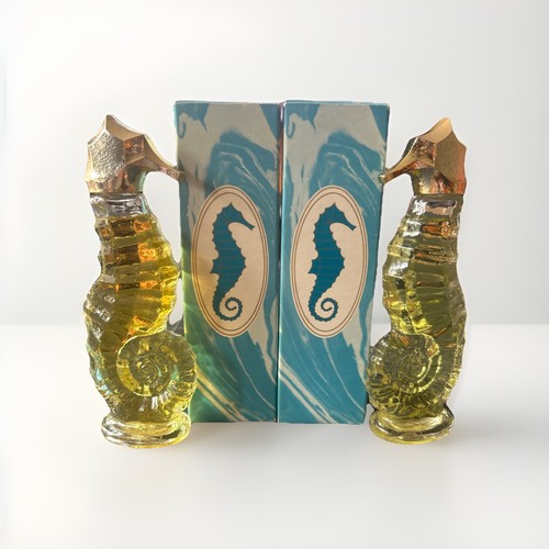 Vintage Avon Sea Horse Miniature Cologne Bottles – Set of 2