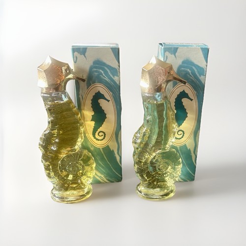 Vintage Avon Sea Horse Miniature Cologne Bottles – Set of 2 - photo 2