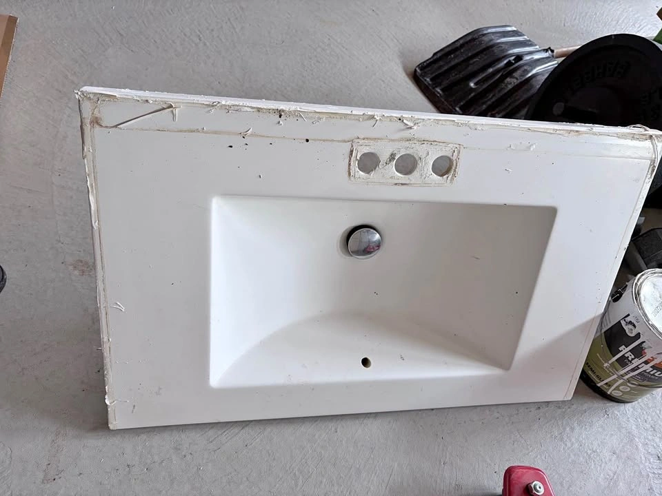 White Bathroom Sink 30 1/4” x 18 3/4”