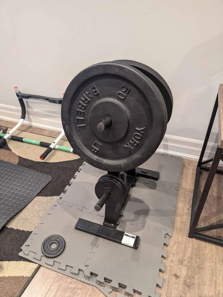 Gym Equipment: Bench, Barbell, Dumbbell Rods, York & Vinyl Weigh - photo 5