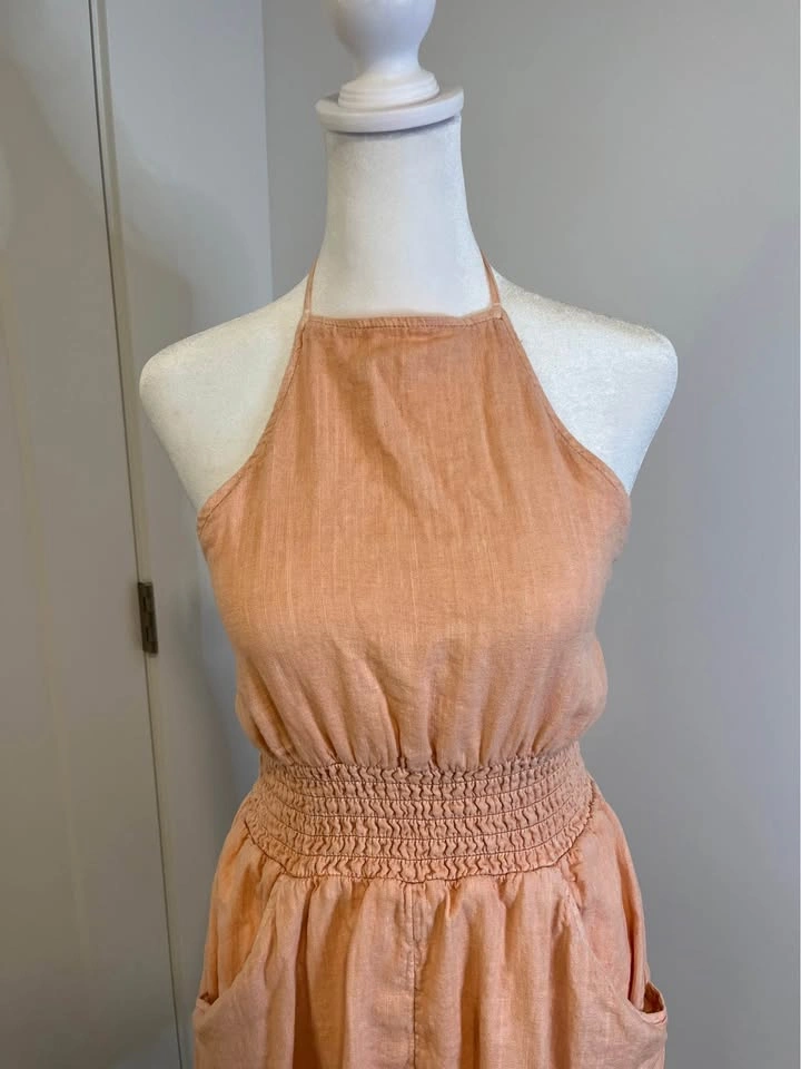AMERICAN EAGLE Halter Romper in Peach - Size XS - photo 4