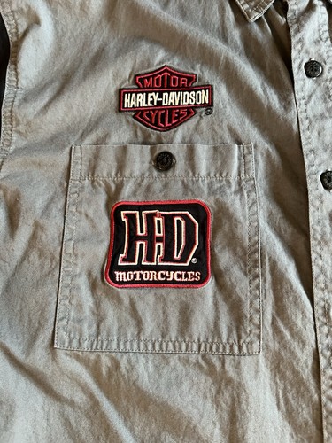 Harley Davidson Mens Button Up Short Sleeve Shirt L Biker - photo 5