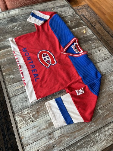 Vintage Starter Montreal Canadiens V-Neck Jersey Sweater L