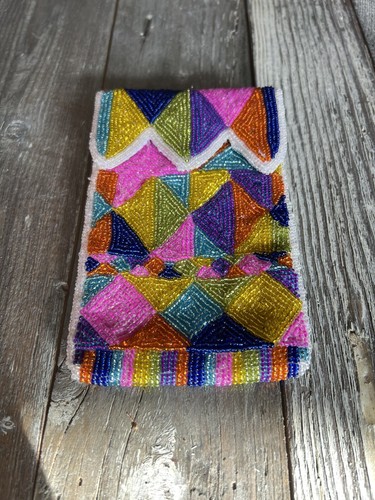 Neiman Marcus Beaded Vintage Eyeglasses Makeup Clutch Bag - photo 2