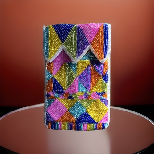 Neiman Marcus Beaded Vintage Eyeglasses Makeup Clutch Bag - photo 4