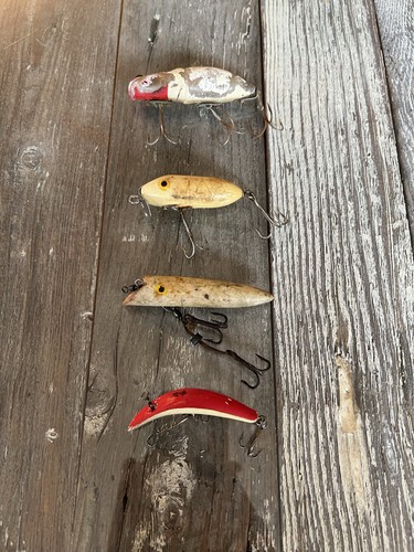 Vintage Wooden Topwater Fishing Lures Lot