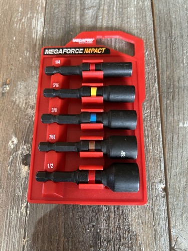 Megapro 9BP-I-HNDB 2" Impact Magnetic Nut Driver Set