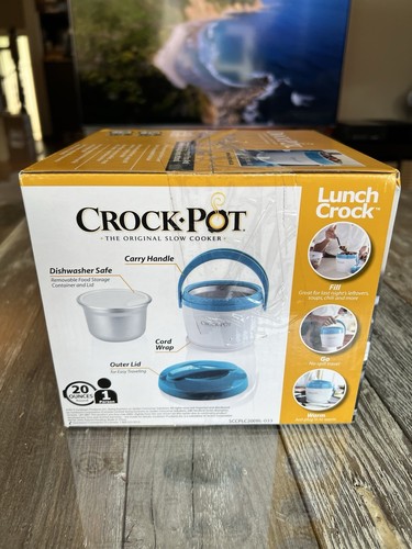 Crock-Pot 20-Ounce Electric Lunch Box, Portable Food Warmer, Blu - photo 4
