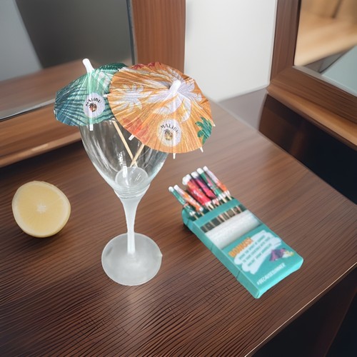 Malibu Paper Cocktail Parasols Umbrellas Cottagecore Party