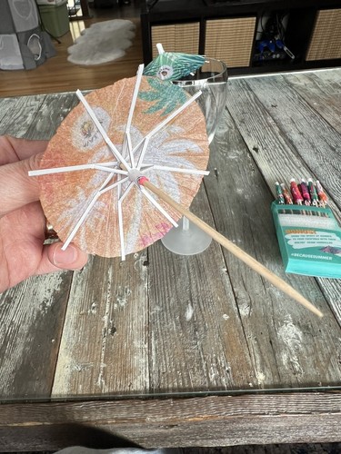 Malibu Paper Cocktail Parasols Umbrellas Cottagecore Party - photo 4