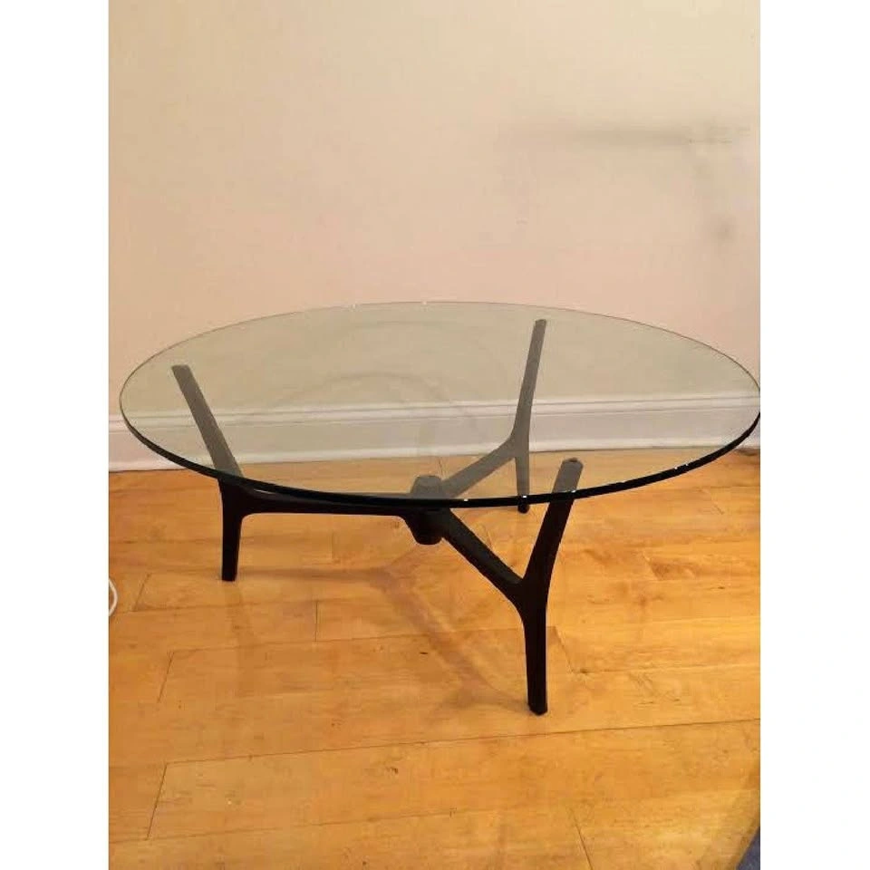 CB2 / Mid-Century Modern Glass Top Coffee Table