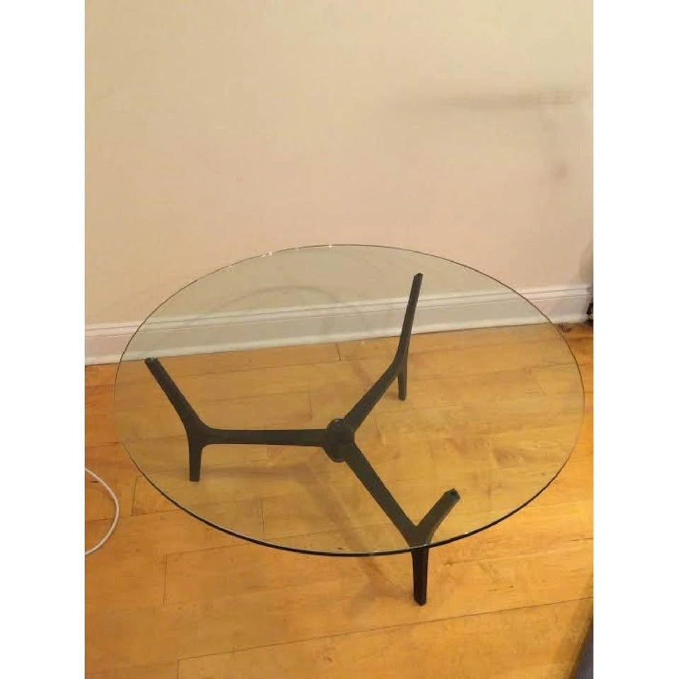 CB2 / Mid-Century Modern Glass Top Coffee Table - photo 2