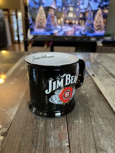 Jim Beam Signature Logo 3D 2008 Ceramic Black Mug 14oz - photo 3