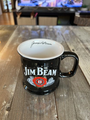 Jim Beam Signature Logo 3D 2008 Ceramic Black Mug 14oz - photo 4