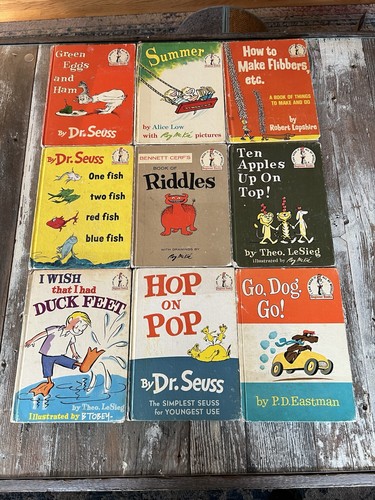 Dr. Seuss Vintage 1960's Book Club Edition Lot Of 9 Books