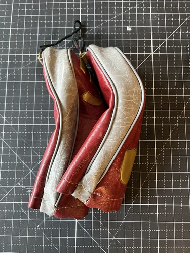 Vintage Fairway Red Grey Golf Club Wood Head Covers #1 #3 - photo 3