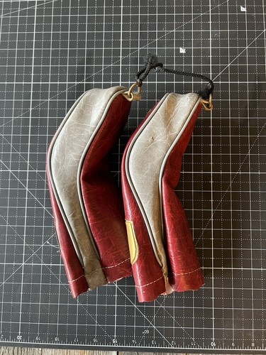 Vintage Fairway Red Grey Golf Club Wood Head Covers #1 #3 - photo 4