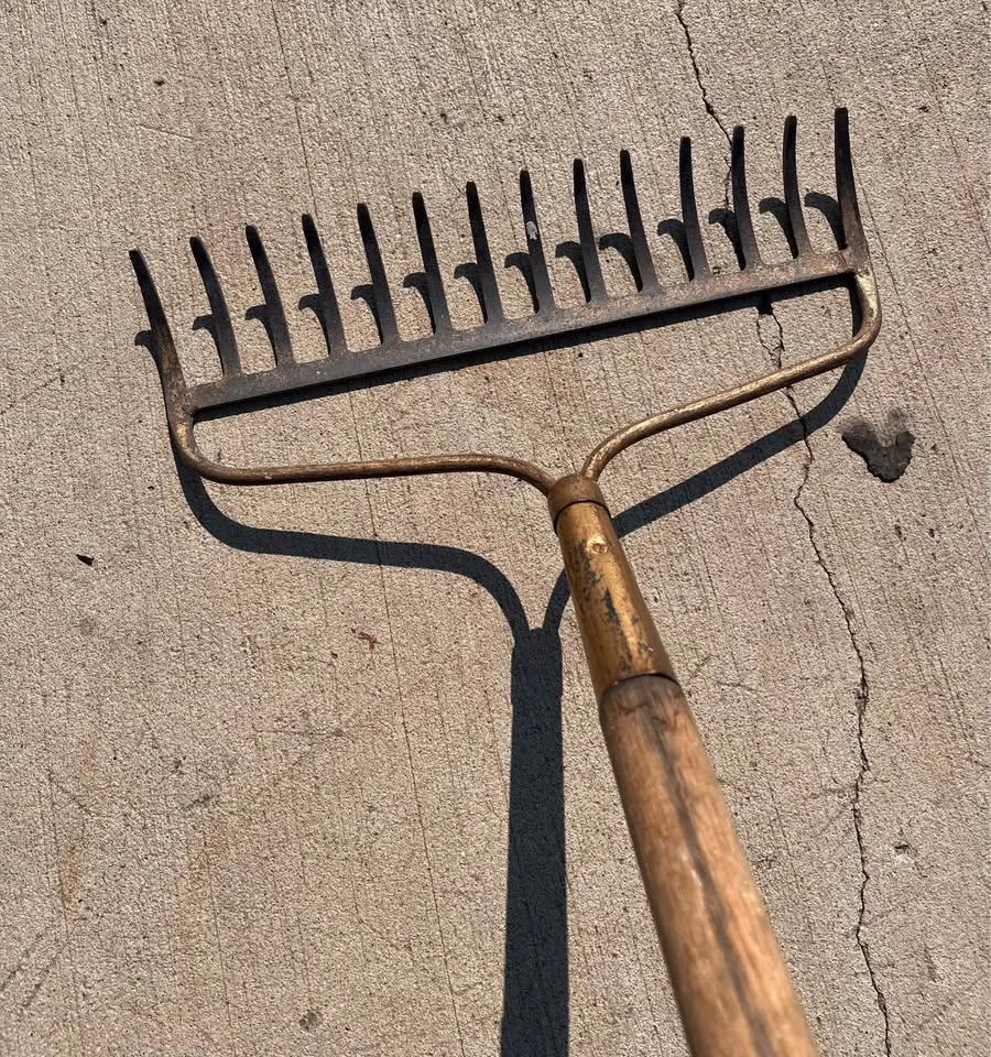 Vintage Metal Garden Bow Rake - photo 2
