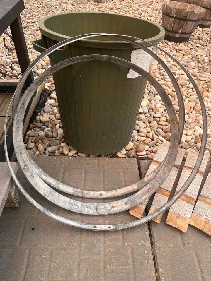 Oak Barrel Half Kit (Deconstructed) – Staves, 3 Hoops, & Base - photo 3