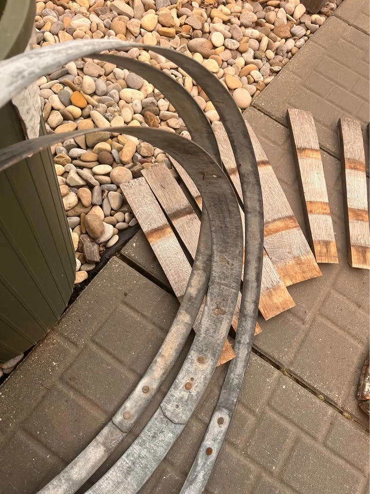 Oak Barrel Half Kit (Deconstructed) – Staves, 3 Hoops, & Base - photo 5