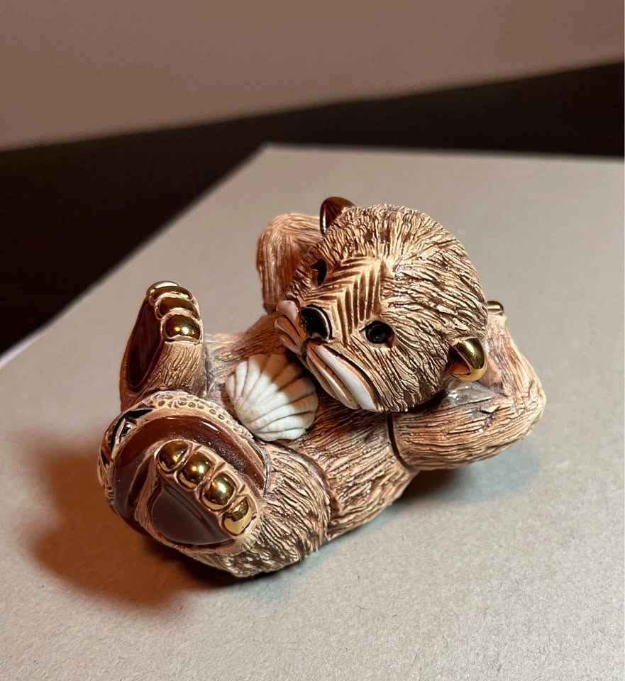 De Rosa Rinconada Ceramic Baby Otter Figurine F377 - photo 4