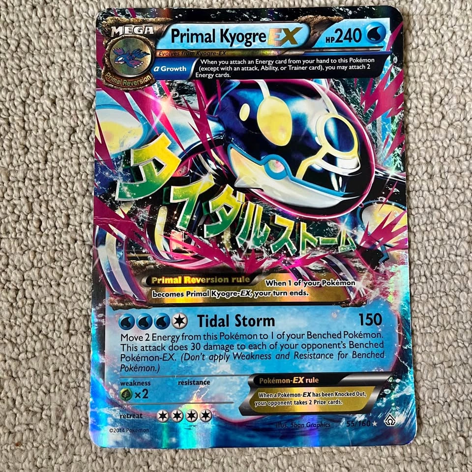 Primal Kyogre EX Jumbo card 55/160 pokemon Card