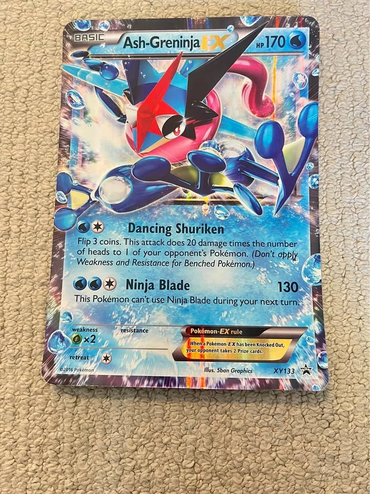 Ash Greninja EX XY133 Jumbo Pokemon Card