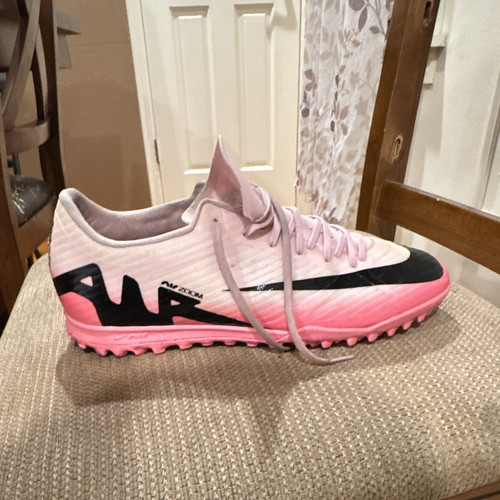 Nike Mercurial Men’s Pink/Black Turf Soccer Shoes - Size 9.5