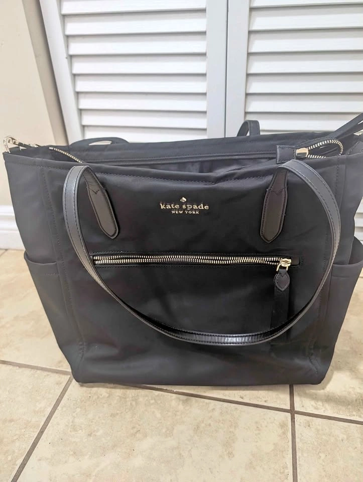 Kate Spade New York Black Nylon Diaper Bag